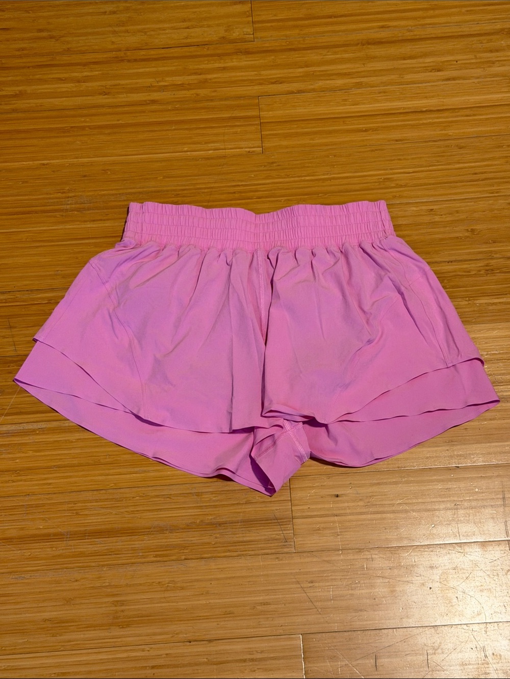 Pink lululemon shake it out shorts